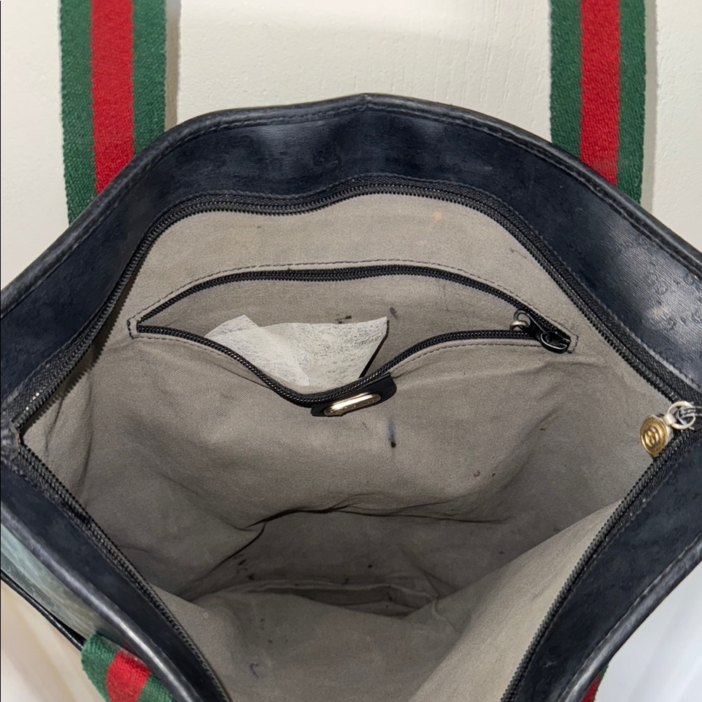 Gucci Black and Green Tote Bag - Picture 8 of 11